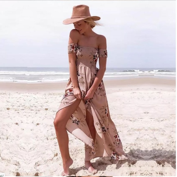 Love Is Real Couture Dresses & Skirts - LAST ONE!! Floral Cold Shoulder Maxi Dress